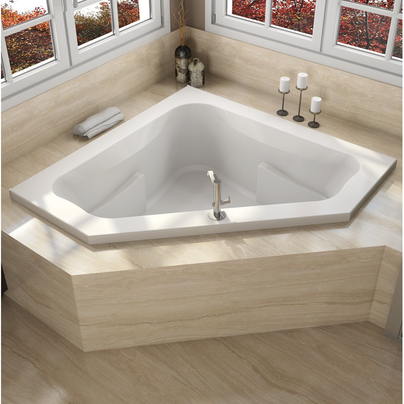 JACUZZI® Signature® 60" x 60" Corner Soaking Acrylic Bathtub Wayfair